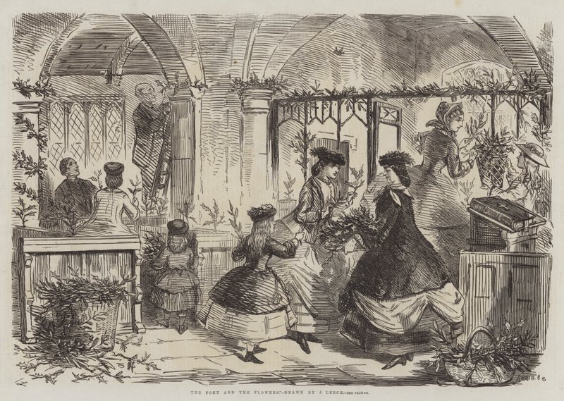 A betűtípus és a virágok alkotó: John Leech