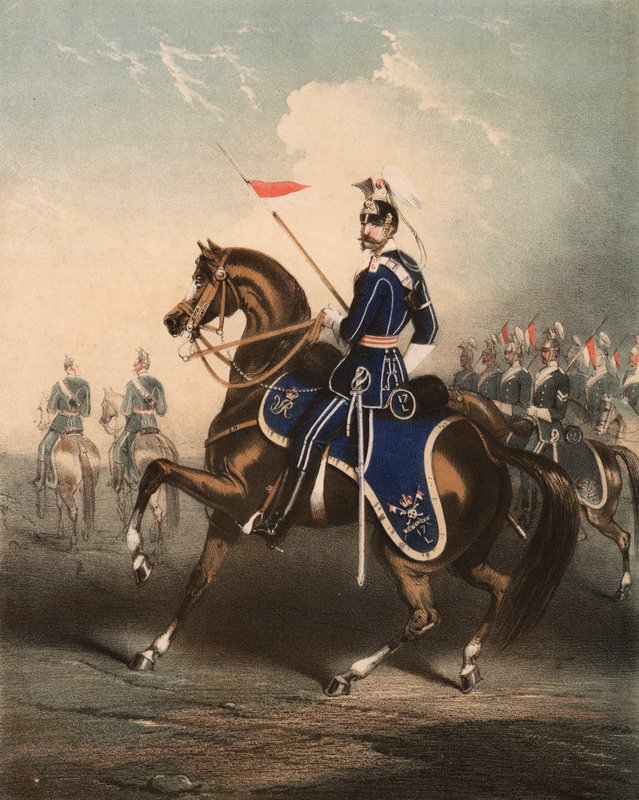 Lancers (színes litográfia) alkotó: John (after) Brandard