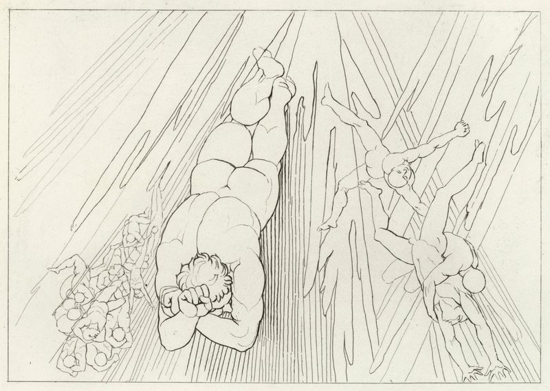 Lucifer, Purgatórium, 12. ének (metszet) alkotó: John (after) Flaxman