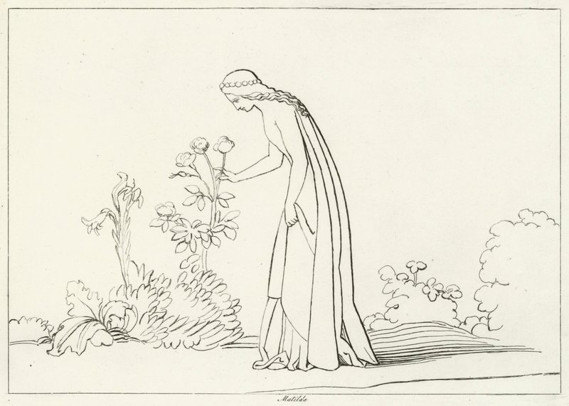 Matilda, Purgatórium, 28. ének (metszet) alkotó: John (after) Flaxman