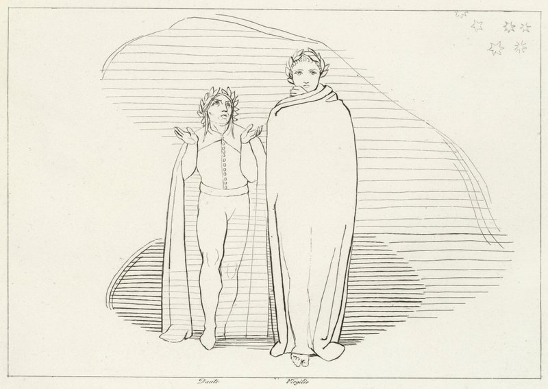 The Reascent, Inferno, Canto 34 (metszet) alkotó: John (after) Flaxman