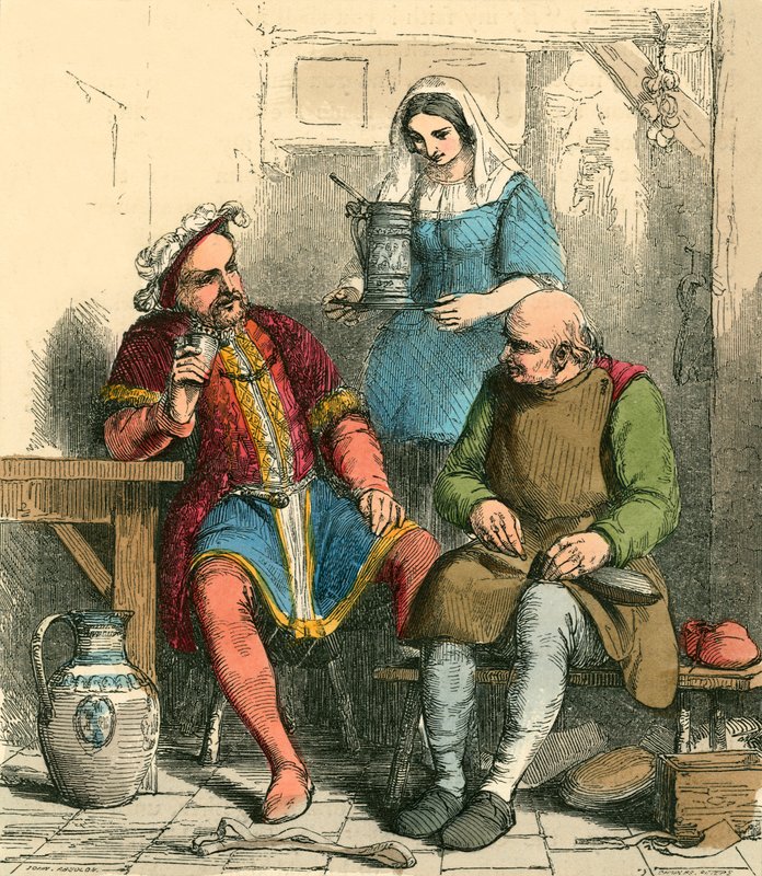 A király a Cobblerrel iszik alkotó: John Absolon