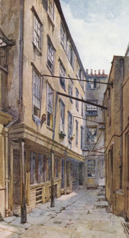 Elveszett London: Arany épületek, Strand (színes litográfia) alkotó: John Crowther