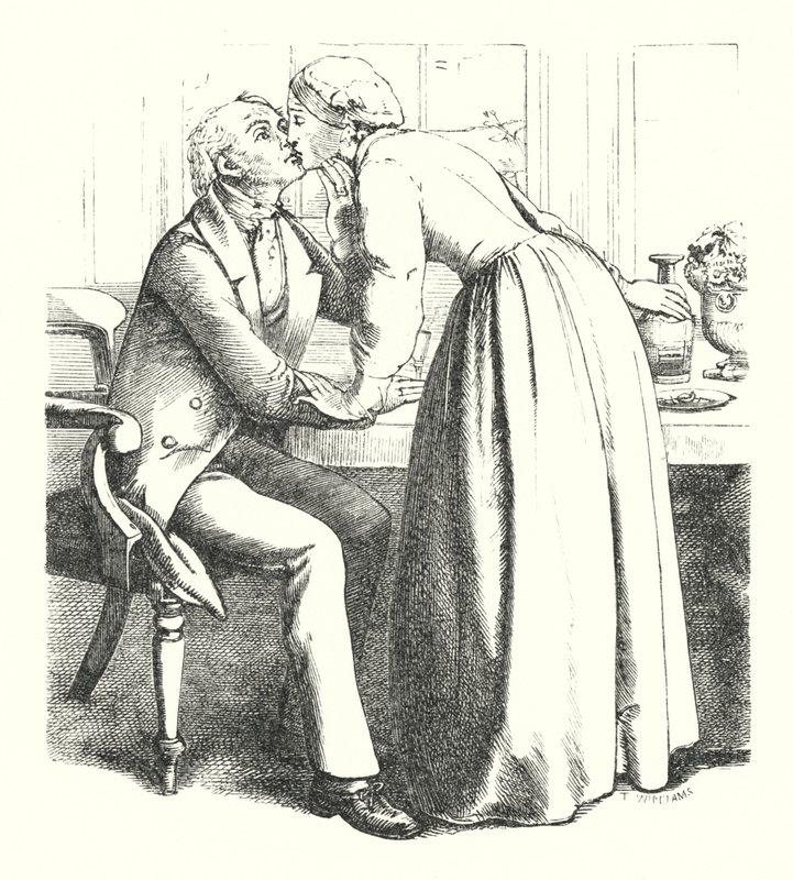 A Miller lánya (metszet) alkotó: John Everett (after) Millais