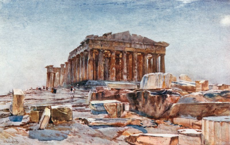 A Parthenon a Propylaeából alkotó: John Fulleylove