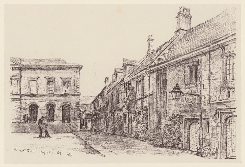 Worcester College (litográfia) alkotó: John Fulleylove
