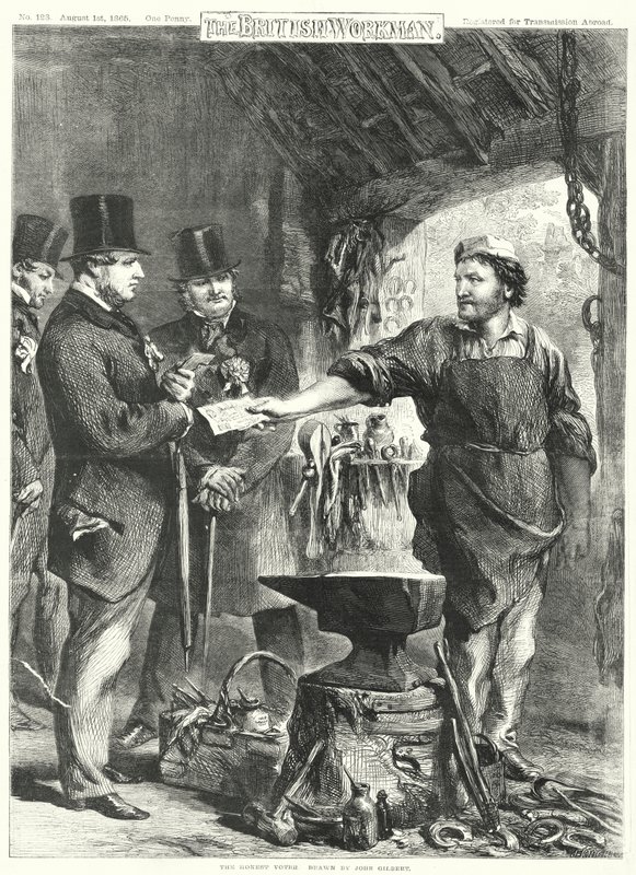 A becsületes szavazó (metszet) alkotó: John Gilbert