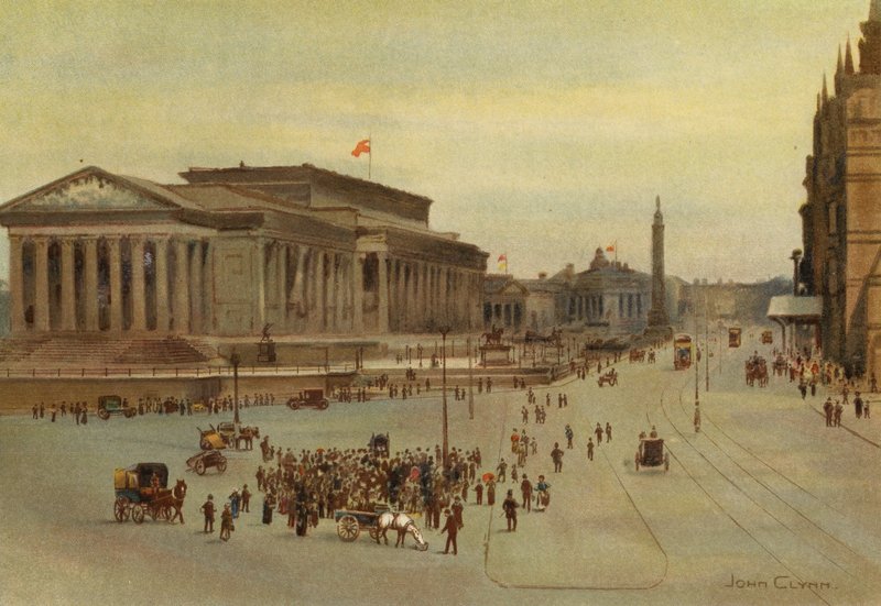 Liverpool: Lime Street (színes litho) alkotó: John Glynn