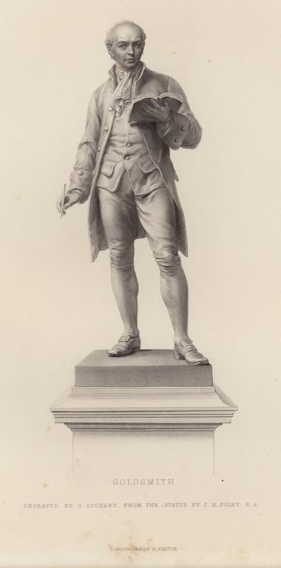 Oliver Goldsmith szobra alkotó: John Henry Foley