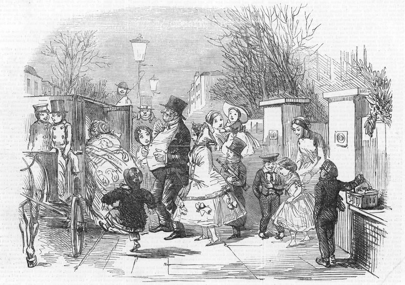Megyek a pantomimre alkotó: John Leech