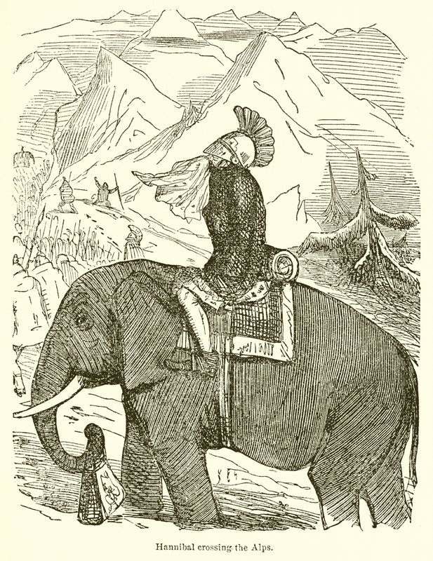 Hannibál átkel az Alpokon alkotó: John Leech