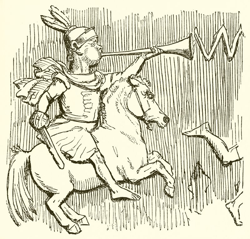 Római katona lóháton alkotó: John Leech