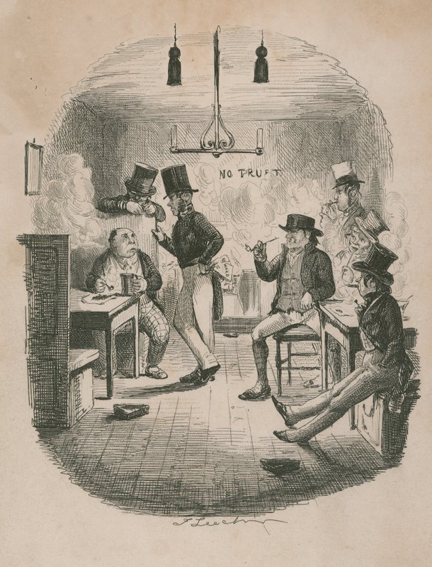 Dohányzó Robin alkotó: John Leech