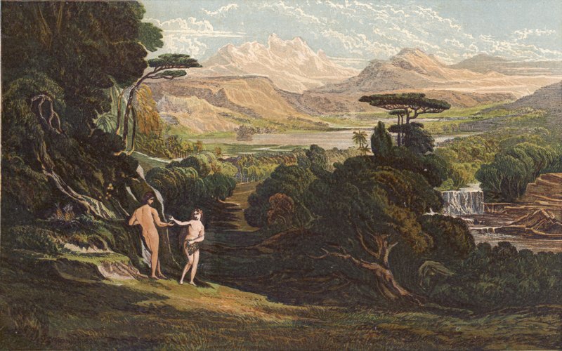 Az Édenkert (chromolitho) alkotó: John Martin