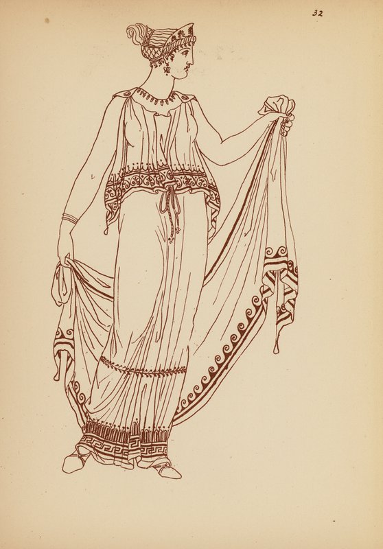 Ókori görög női viselet (litográfia) alkotó: John Moyr Smith
