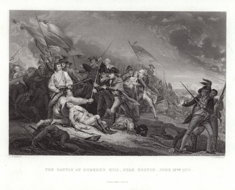 Bunker Hill csata alkotó: John Trumbull