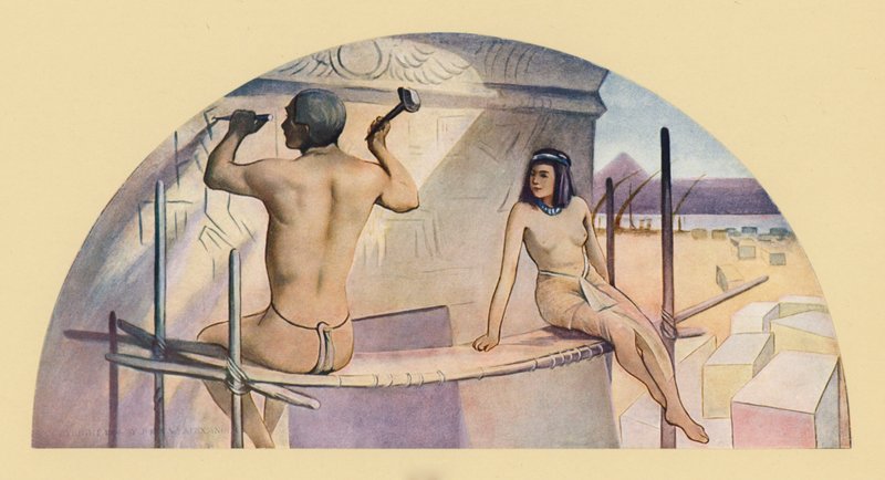 A hieroglifa (színes litográfia) alkotó: John White (after) Alexander
