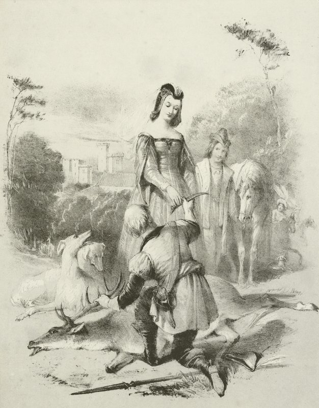 The Fair Forester, I. Jakab király és lánya a Greenwich Parkban alkotó: Joseph Nash