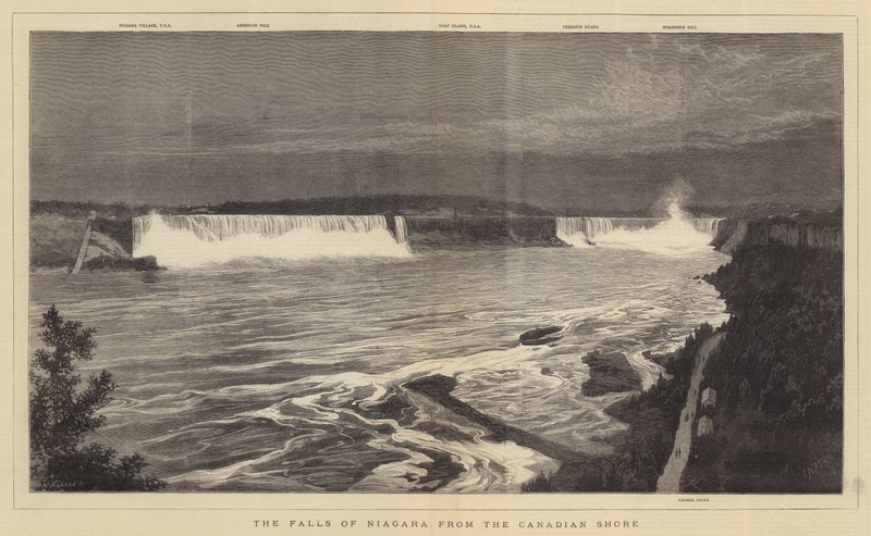 A Niagara-vízesés a kanadai partról alkotó: Joseph Nash