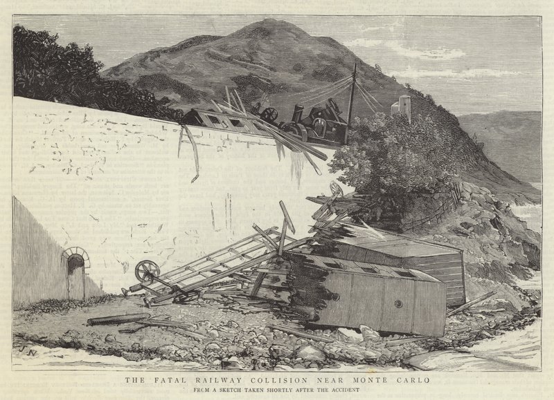 Halálos vasúti ütközés Monte Carlo közelében alkotó: Joseph Nash