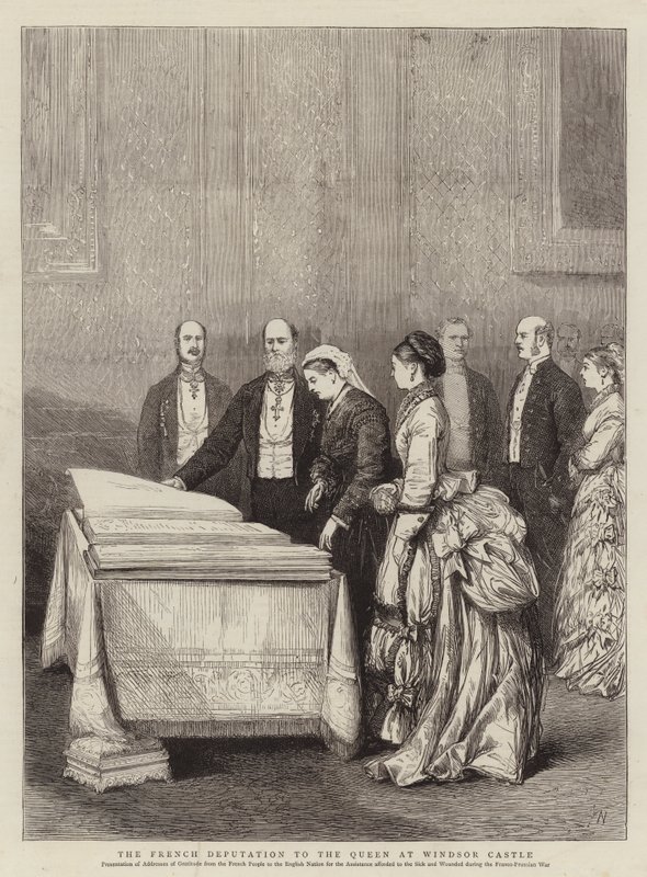 A francia királynő küldöttsége a windsori kastélyban alkotó: Joseph Nash