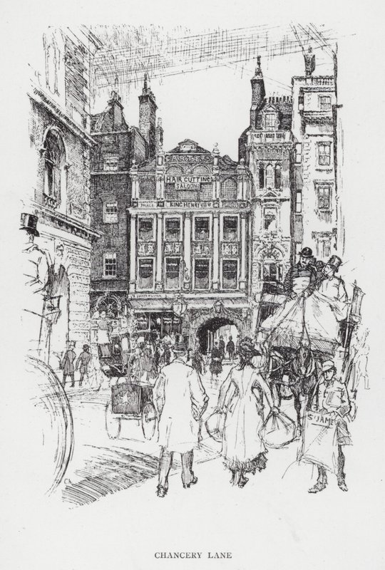 Chancery Lane (litho) alkotó: Joseph (after) Pennell