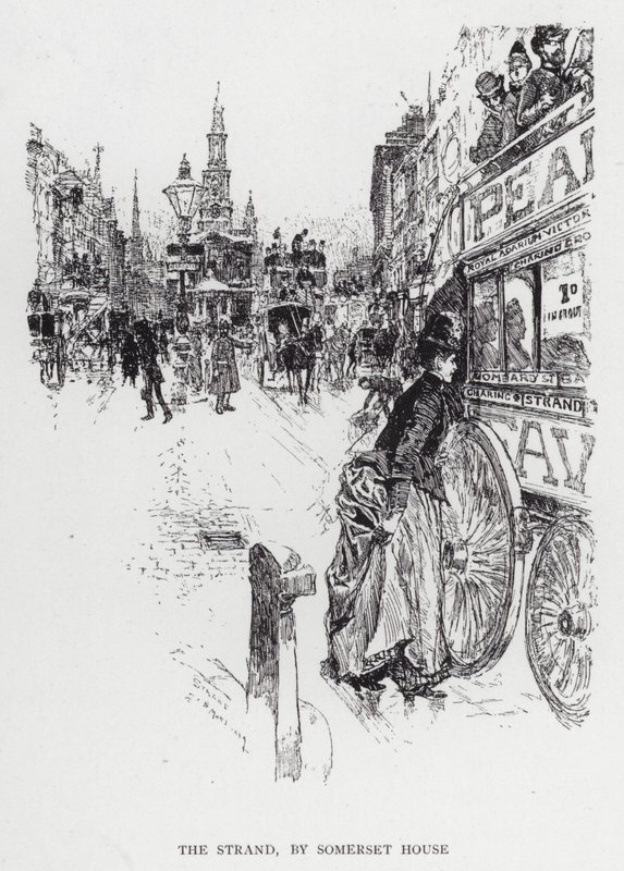 The Strand, Somerset House (litho) alkotó: Joseph (after) Pennell