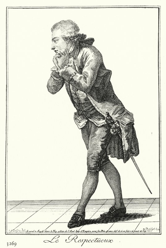 A tisztelettudó ember (metszet) alkotó: Joseph Franz von (after) Goez