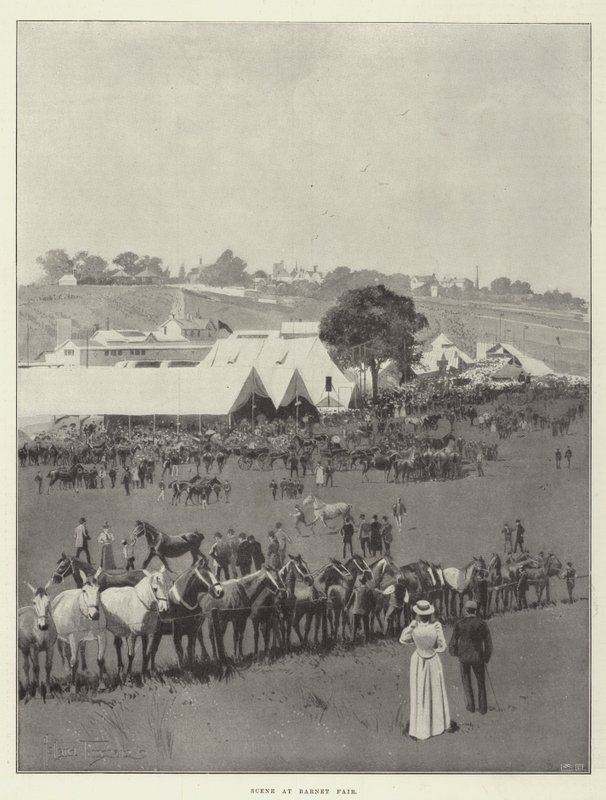 Jelenet a Barnet Fair-en alkotó: Joseph Holland Tringham