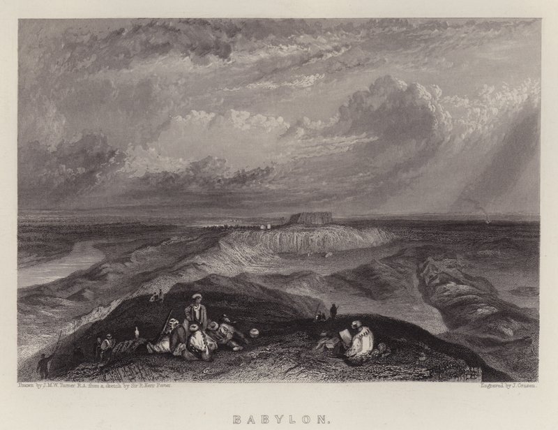 Babilon (színes lito) alkotó: Joseph Mallord William (after) Turner