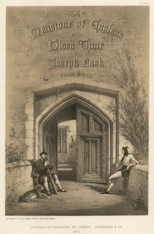A Moat House bejárata, Ightham, Kent alkotó: Joseph Nash