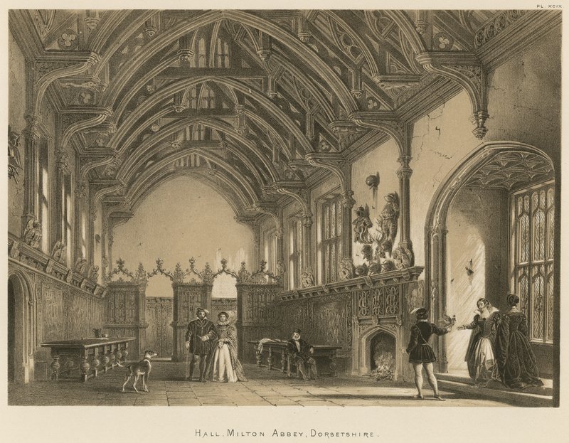 Hall, Milton Abbey, Dorsetshire alkotó: Joseph Nash