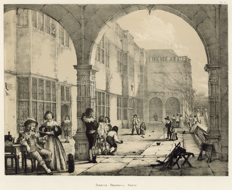 Terasz, Bramshill, Hants alkotó: Joseph Nash