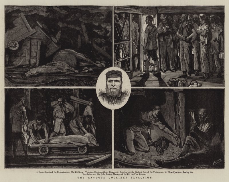 A Haydock Colliery robbanása alkotó: Joseph Nash