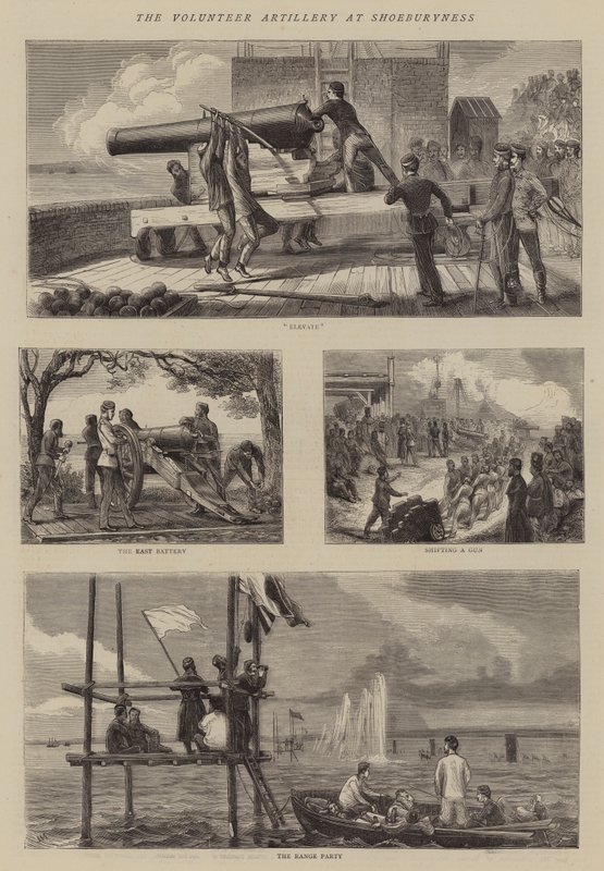 Az önkéntes tüzérség Shoeburynessben alkotó: Joseph Nash