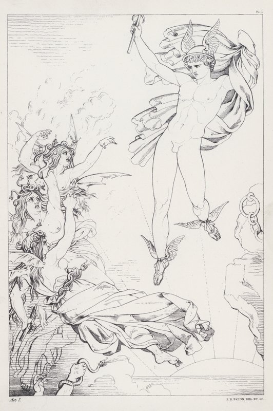 Shelleys Prometheus Kötetlen, I. felvonás alkotó: Joseph Noel after Paton