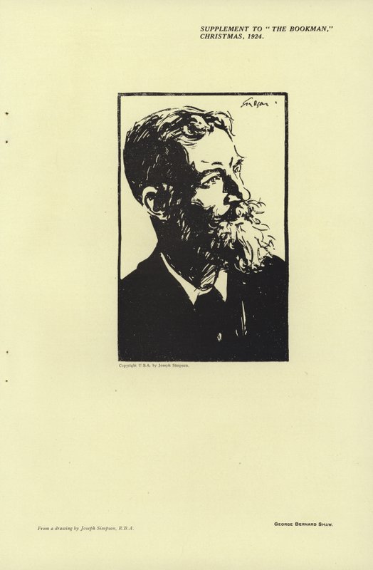 George Bernard Shaw portréja alkotó: Joseph Simpson