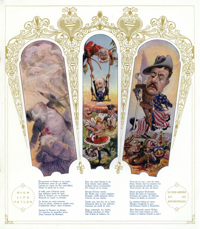 Karikatúrák (színes litó) alkotó: Joseph Sirat