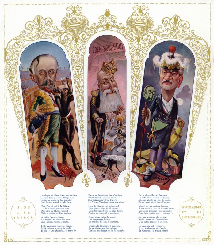 Karikatúrák (színes litó) alkotó: Joseph Sirat