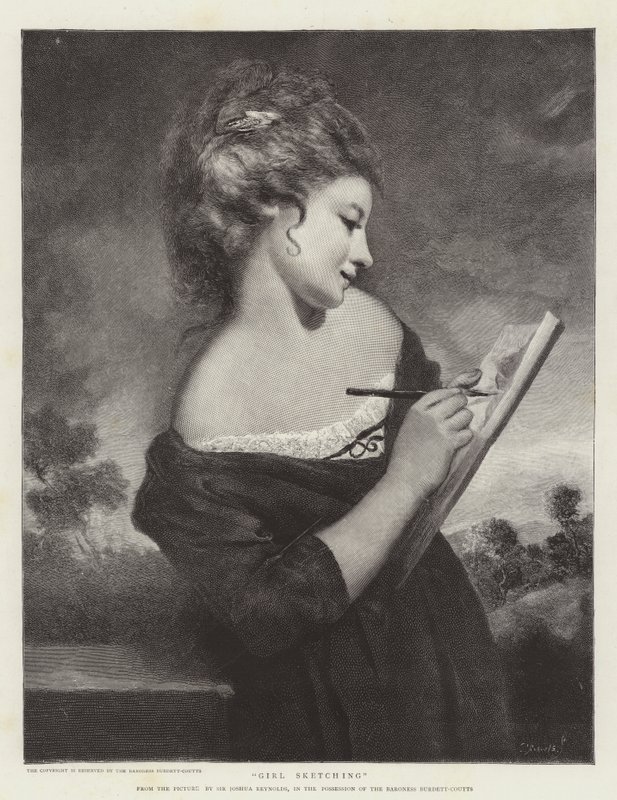 Lány vázlat alkotó: Joshua Reynolds