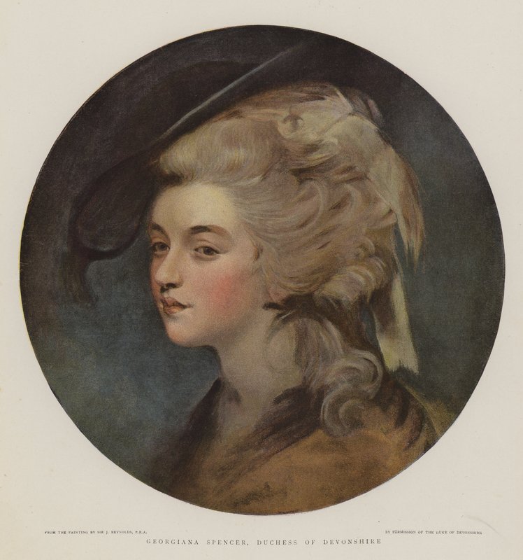 Georgiana Spencer, Devonshire hercegnője (chromolitho) alkotó: Joshua Reynolds