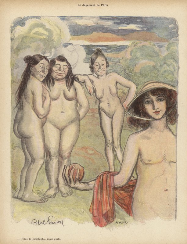 Párizsi ítélet (színes litó) alkotó: Jules Abel Faivre