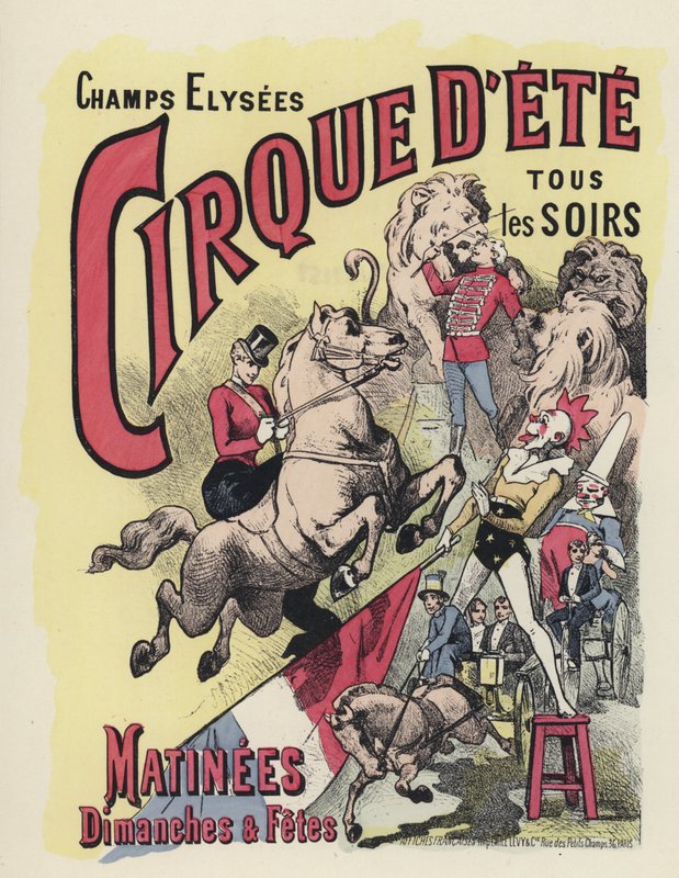 Cirkuszplakát (színes litó) alkotó: Jules Arsene (after) Garnier