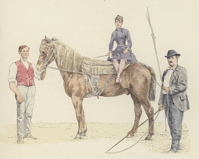 Lókiképzők (színes litho) alkotó: Jules Arsene (after) Garnier