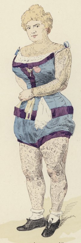 Tetoválás (színes litho) alkotó: Jules Arsene (after) Garnier
