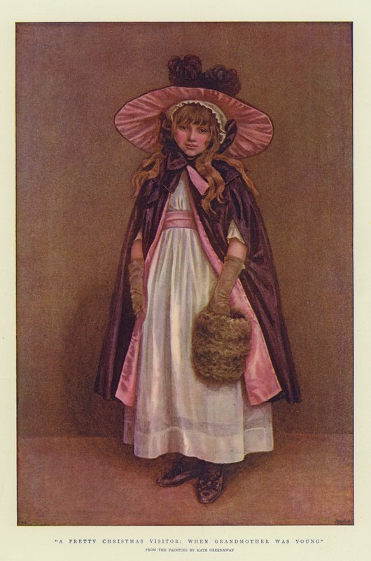 Egy szép karácsonyi látogató, Amikor a nagymama fiatal volt (chromolitho) alkotó: Kate Greenaway