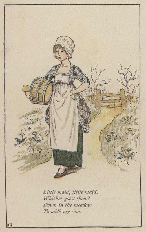 Kislány, kis szobalány (színes litó) alkotó: Kate (after) Greenaway