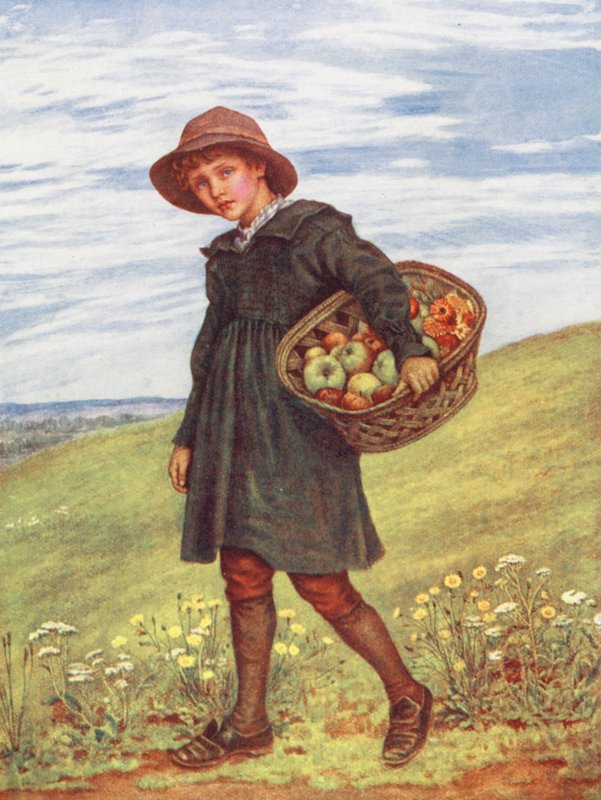 A faluba (színes litográfia) alkotó: Kate (after) Greenaway