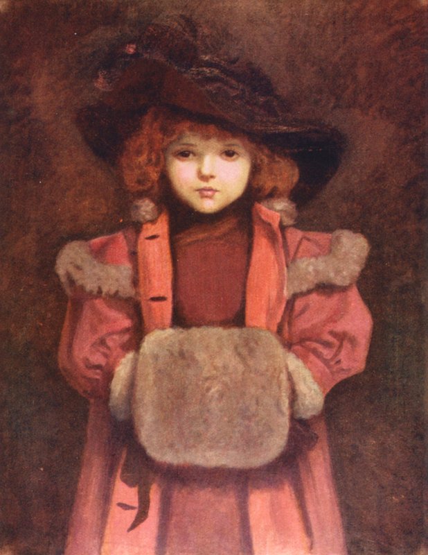 A Muff, befejezetlen (színes litográfia) alkotó: Kate (after) Greenaway