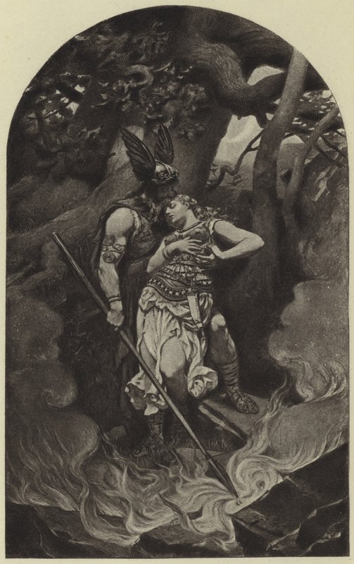 Wotan búcsúja Brunhildtől (mélynyomás) alkotó: Konrad Dielitz